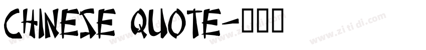 Chinese Quote字体转换